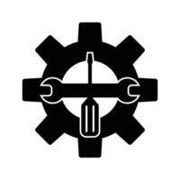 repair icon design. mechanical system setting sign and symbol. vector