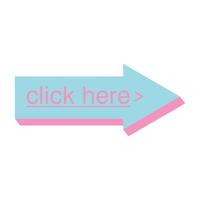 click here button design. cursor sign and symbol. vector