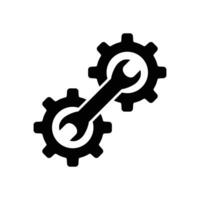 repair icon design. mechanical system setting sign and symbol. vector