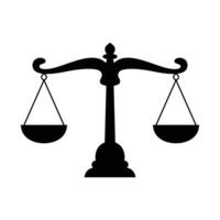 scale icon design. justice sign and symbol. vector