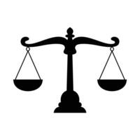 scale icon design. justice sign and symbol. vector