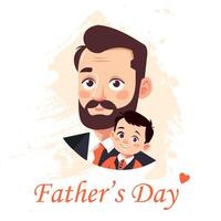 Happy Fathers day background, web banner, poster vector