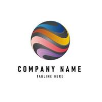 A colorful circle abstract tech logo design vector