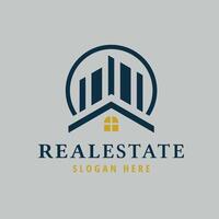 abstract real estate company logo design vector