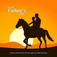 Happy Fathers day flyer background, web banner, poster vector