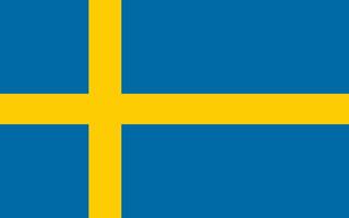 Flag of Sweden single standard size ratio and colour isolate element Flat design vector