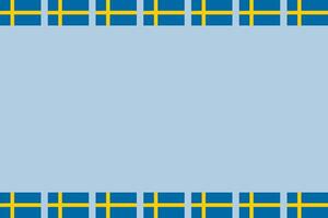 Sweden flag background border banner frame for national festival holiday vector