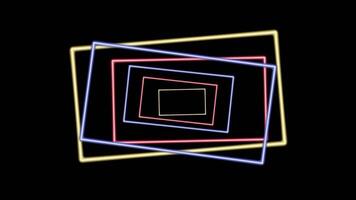 Neon frame background abstract video