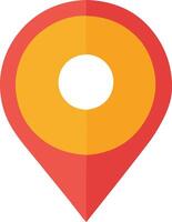 a location pin icon with a circle in the center vector