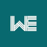 W.E Unique logo vector