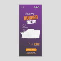 creative food roll up banner template vector