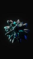 abstrakt fließend gestalten mit lila und Blau Beleuchtung Vertikale Animation video