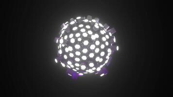 Music audio visualizator sphere with light video