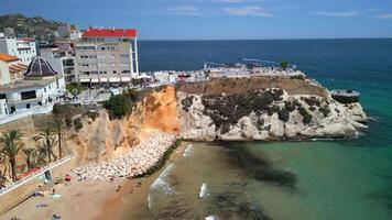 Panoramic View Of The Coastal City Of Benidorm From Above video