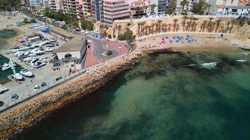 panoramisch visie van benidorm van bovenstaand in Spanje video