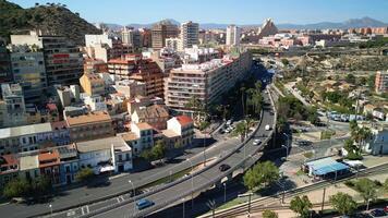 panoramisch visie van Alicante stad van bovenstaand video