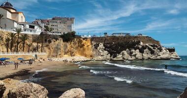 Panoramic View Of The Coastal City Of Benidorm From Above video