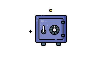 Geld Box animiert Symbol mit Alpha Kanal. perfekt zum Projekt und Präsentationen video