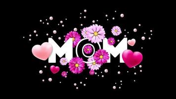 mamá texto animación madres día es un día a celebrar el madre de el familia video
