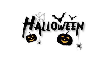 halloween text element är en firande av de skörda säsong bakgrund video