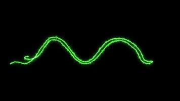 selbst Zeichnung Animation mit einer kontinuierlich Linie ziehen, Logo, Verbrennung Grün abstrakt DNA Molekül video