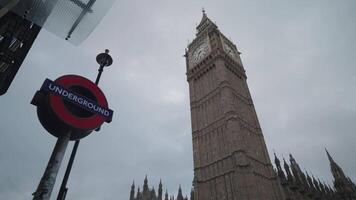 Big Ben and London Underground Sign London, United Kingdom video