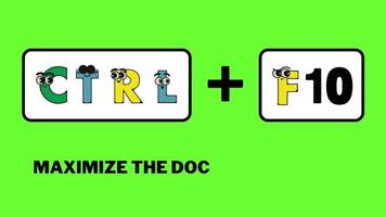 cartoon alphabet shortcut key speeds up the work of the text sortcut animation video
