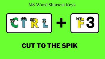 cartoon alphabet shortcut key speeds up the work of the text sortcut animation video