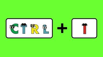 shortcut key speeds up the work of the text sortcut animation video