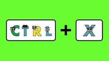 shortcut key speeds up the work of the text sortcut animation video
