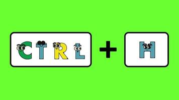 shortcut key speeds up the work of the text sortcut animation video