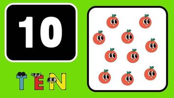 learn number counting for kids rhymes preschool education learning videos. video