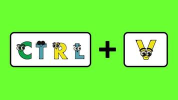 shortcut key speeds up the work of the text sortcut animation video