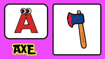 abc desenho animado carta animar alfabeto Aprendendo para crianças abcd para berçário rimas pré escola Aprendendo vídeos. video