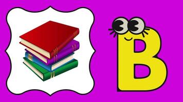 letter B. abc alphabet Learning animate Kids education video