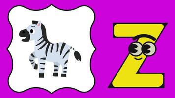 letter Z. abc alphabet Learning animate Kids education video