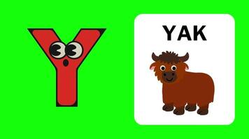 Y. cartoon letter animate alphabet learning for kids abcd for nursery rhymes preschool learning videos. video