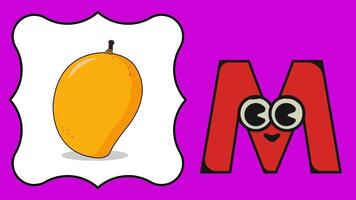 letter M. abc alphabet Learning animate Kids education video