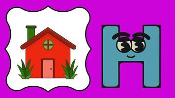 letter H. abc alphabet Learning animate Kids education video