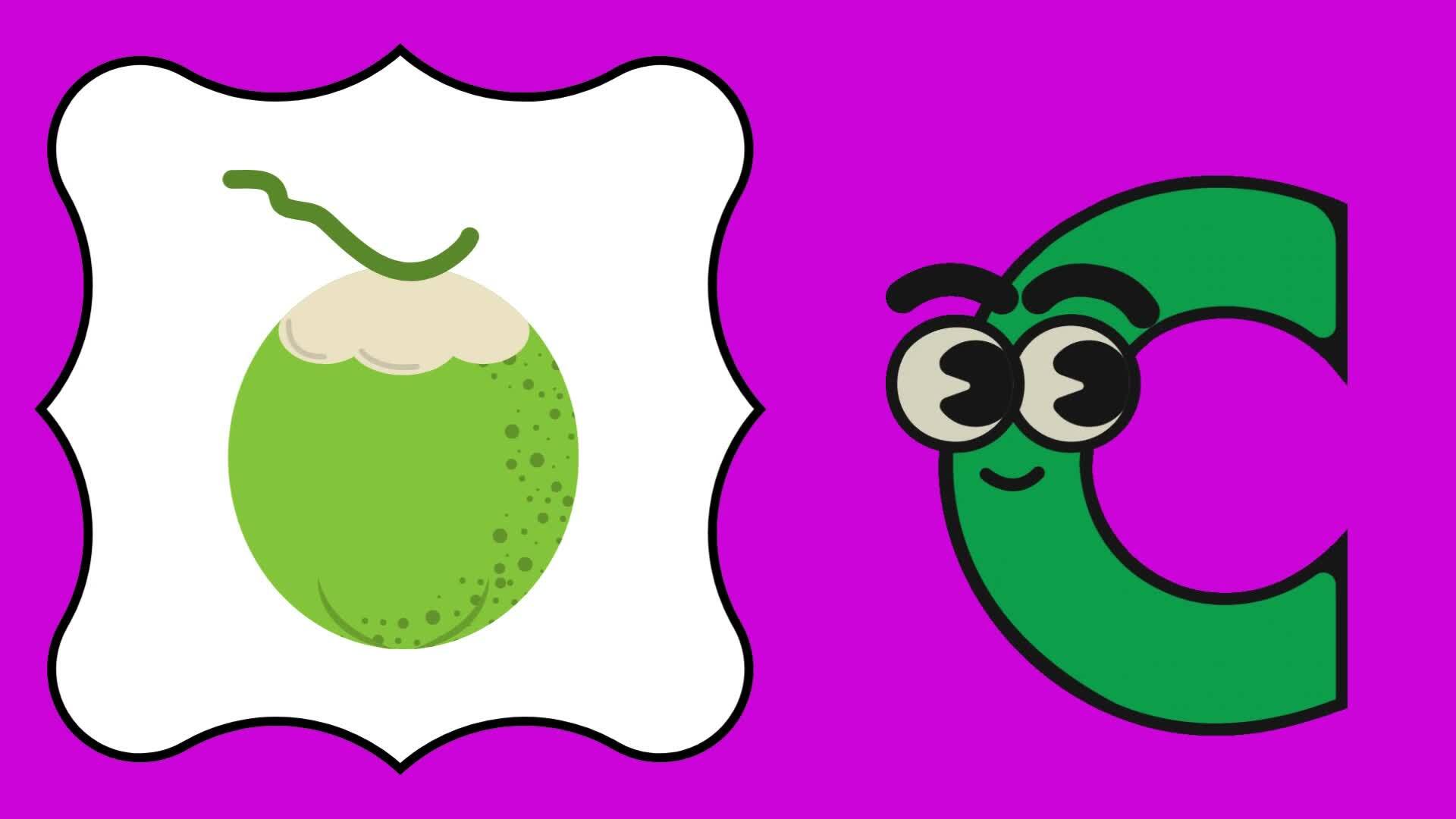 letra C. a B C alfabeto aprendizaje animar niños educación 44604545