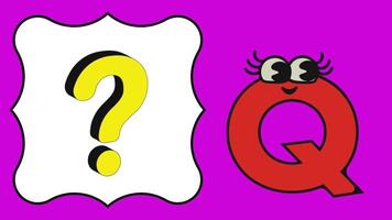 Brief q. ABC Alphabet Lernen animieren Kinder Bildung video
