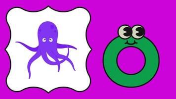 letter O. abc alphabet Learning animate Kids education video