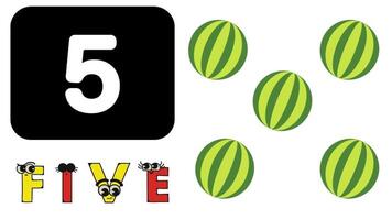 number counting for kids rhymes preschool education learning videos. video