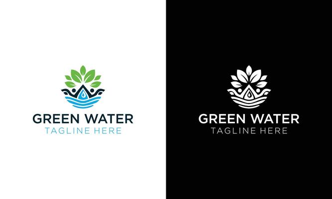 Drop and Leaf Logo Symbol Simple Nature Logo