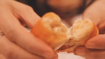 Shrimp in hand is prepared for cooking. video