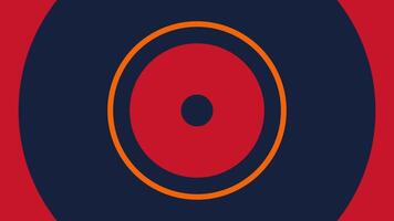 a red and blue circle with an orange center video