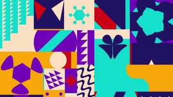 een kleurrijk abstract patroon met meetkundig vormen video