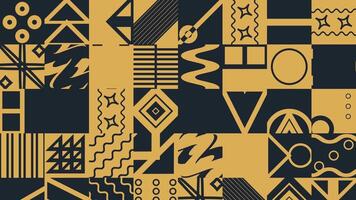 a black and gold pattern with geometric shapes video