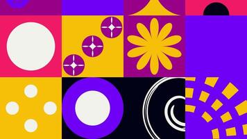 a colorful pattern with circles, circles, and circles video