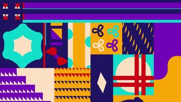 a colorful abstract pattern with geometric shapes video